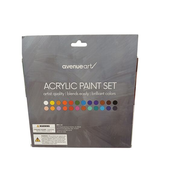 Artist Quality Acrylic Paint Set 24 Tubes Blends Easily Brilliant Colors Pro - Picture 10 of 16